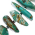 Native American Genuine Sterling Silver Turquoise Bead Necklace AX129229